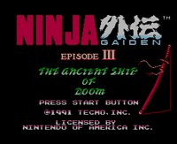 Ninja Gaiden III The Ancient Ship of Doom
