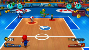 Spike Check Dunk and Dodge in Mario Sports Mix for Wii